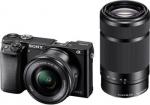 Sony Alpha 6000 fekete digitális fényképezőgép váz + 16-50mm és 55-210mm objektív