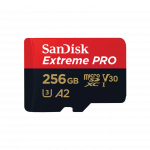 Sandisk microSDXC 256 GB Mobile Extreme PRO + adapter, (olv. seb.: 200MB/s , ír. seb.: 140MB/s) UHS-I, V30, 