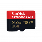 Sandisk microSDXC 512 GB Mobile Extreme PRO + adapter, (olv. seb.: 200MB/s , ír. seb.: 140MB/s) UHS-I, V30, 