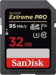 Sandisk SDHC 32 GB Extreme PRO memk. (95MB/s olv. / 90MB/s ír. seb.) UHS-1, class 10, U3, V30 (173368)