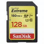 Sandisk SDXC 128 GB Extreme memk. (150MB/s olv. / 60MB ír. Seb.) UHS-I, Class 10, U3, V31 (183525)