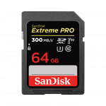 Sandisk SDXC 64 GB Extreme Pro memk. (300 MB/s olvasás) UHS-II, U3, V90 (121505)