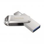 Sandisk Ultra DUAL DRIVE LUX 64 GB USB 3.1 + USB TYPE-C / Mobil memória, Android APP, 150 MB/s (186464)