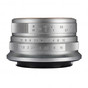 7Artisans 25mm F1.8 manuál objektív ezüst (Sony-E) APS-C (A101S)