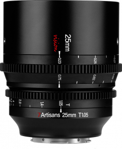7Artisans 25mm T1.05 manuális Cine objektív (Sony-E) APS-C (C101B)