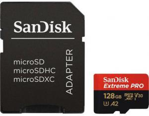 Sandisk microSDXC 128 GB Mobile Extreme PRO memk., + adap., (olv. seb.: 170MB/s / ír seb.: 90MB/s) UHS-I, V3