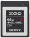 Sony XQD 64 GB (QDG64F) 440 MB/s olvasás, 400 MB/s írási seb. 64 GB